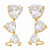 Brinco Earcuff Zirconia Cristal Banhado a Ouro - Imagem 1
