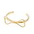 Bracelete Feminino Com Laço Dourado Banhado A Ouro - Imagem 1