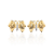 Brinco Borboleta Cravejada Zirconias Brancas Banhado a Ouro - Imagem 1