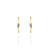 Brinco Semijoia Em Forma De Argola Com Fio Quadrado Banhado Em Ouro 18k - Imagem 2