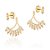 Brinco Semi Joia Ear Jacket Com 9 Navetes Banhado Em Ouro 18k - Imagem 2