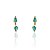 Brinco Semijoia Ear Jacket Com Gotas De Cristais, Banhado Em Ouro 18k - Imagem 5