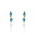 Brinco Semijoia Ear Jacket Com Gotas De Cristais, Banhado Em Ouro 18k - Imagem 2