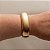 Bracelete Feminino Liso Moderno Mega Grosso Banhado a Ouro - Imagem 6
