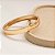 Bracelete Feminino Liso Moderno Reto Banhado a Ouro - Imagem 3