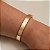 Bracelete Feminino Liso Moderno Reto Banhado a Ouro - Imagem 5