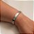 Bracelete Feminino Liso Moderno Reto Banhado a Ouro - Imagem 6