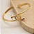 Bracelete Feminino Prego Moderno Reto Banhado a Ouro - Imagem 2