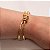 Bracelete Feminino Liso Moderno Mola Banhado a Ouro - Imagem 4