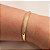 Bracelete Feminino Super Cravejado Moderno Banhado a Ouro - Imagem 3