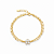 Pulseira Dupla com Flor Cristal Banhada a Ouro 18k - Imagem 1