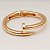Bracelete Feminino Prego Grosso Moderno Banhado Ouro Dourado - Imagem 3