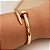 Bracelete Feminino Prego Grosso Moderno Banhado Ouro Dourado - Imagem 5