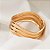 Bracelete Feminino Orgânico Grosso Dourado Banhado Ouro - Imagem 2