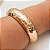 Bracelete Feminino Martelado Grosso Feminino Banhado Ouro - Imagem 5
