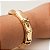 Bracelete Feminino Moderno Grosso Banhado Ouro Mola - Imagem 6