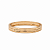 Bracelete Feminino Liso Reto Frisado Moderno Banhado Ouro - Imagem 1