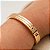 Bracelete Feminino Liso Reto Frisado Moderno Banhado Ouro - Imagem 5