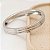 Bracelete Feminino Liso Reto Frisado Moderno Banhado Ouro - Imagem 6