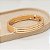 Bracelete Feminino Liso Reto Frisado Moderno Banhado Ouro - Imagem 3
