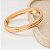 Bracelete Feminino Liso Reto Frisado Moderno Banhado Ouro - Imagem 4