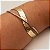 Bracelete Dual Moderno Banhado A Ouro - Imagem 3