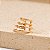 Brinco Piercing Fake Pressão Quatro Aros Banhado a Ouro 18k - Imagem 5