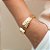 Bracelete Feminino Textura Orgânica Fecho Mola Banhado a Ouro - Imagem 2
