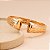 Bracelete Feminino Textura Orgânica Fecho Mola Banhado a Ouro - Imagem 3