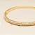 Bracelete Feminino Cravejado Detalhes Em X Banhado a Ouro - Imagem 3
