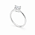 Anel Moissanite Carre Quadrado 5.0mm Prata 925 Maciça - Imagem 1