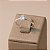 Anel Moissanite Baguete 4x6mm Solitário Retangular Prata 925 Maciça - Imagem 3
