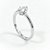 Anel Moissanite Baguete 4x6mm Solitário Retangular Prata 925 Maciça - Imagem 1