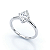 Anel Moissanite Oval Solitário 6x8mm Prata 925 Maciça - Imagem 1