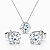 Conjunto Colar E Brinco Moissanite 8mm Prata 925 Com Garantia GRA - Imagem 1