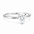 Anel Moissanite Gota Solitário 5x7mm Prata 925 Maciça - Imagem 1