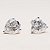 Brinco Ponto De Luz Coração Moissanite 10x10mm 4.0mm Prata 925 Com Certificado GRA - Imagem 2