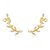 Ear Cuff Brinco Cravejado Folhas Cravejadas Banhado a Ouro 18k - Imagem 3