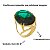Anel Pedra Oval Verde Esmeralda Maxi Grande Folheado a Ouro - Imagem 2