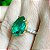 Anel Solitário Forma de Gota Verde Turmalina Folheado a Ouro - Imagem 4