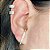 Brinco Ear Hook Cravejado com Zirconias Banhado a Ouro - Imagem 3