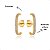 Brinco Ear Hook Cravejado com Zirconias Banhado a Ouro - Imagem 2