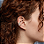 Brinco Piercing Fake Orelha Cravejado Gotas Folheado Ouro Par - Imagem 2