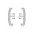 Brinco Ear Hook Cravejado com Zirconias Folheado a Ródio Branco - Imagem 1