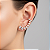 Earcuff Brinco Com Gotas brancas Zirconia Folheado Em Ouro - Imagem 4