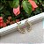 Earcuff Brinco Com Gotas brancas Zirconia Folheado Em Ouro - Imagem 7