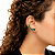 Brinco Ear Cuff Esmeralda Feminino Banhado a Ouro Pressão - Imagem 4