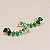 Brinco Ear Cuff Esmeralda Feminino Banhado a Ouro Pressão - Imagem 2