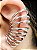 Brinco Piercing Fake Orelha Nove Aros Folheado Ródio Branco - Imagem 2