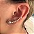 Brinco Ear Cuff Pedra Pérola E Zirconias Folheado Em Ouro - Imagem 3